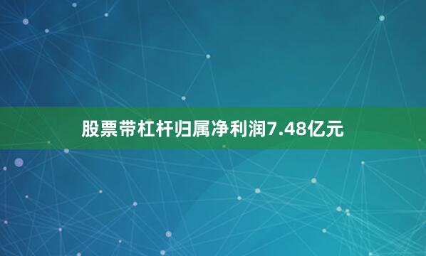 股票带杠杆归属净利润7.48亿元